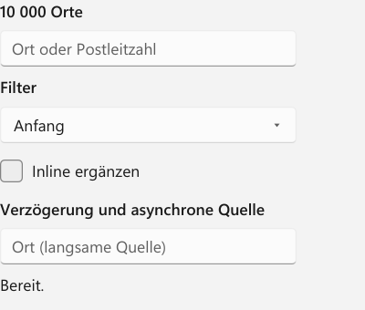 Vorführung: AutoCompleteBox