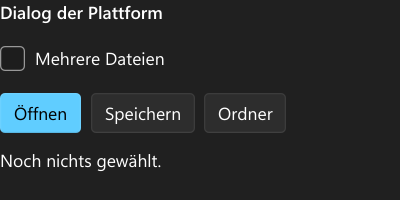 Vorführung: Dateiauswahl