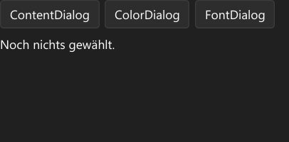 Vorführung: Dialoge (WinUI, WinForms)