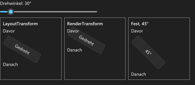 Vorführung: LayoutTransformControl