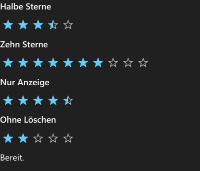 Vorführung: RatingBar
