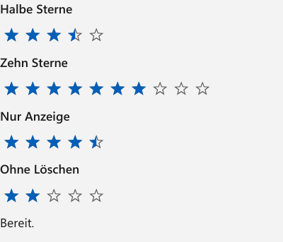 Vorführung: RatingBar