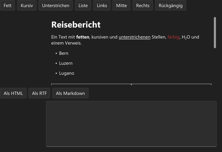 Vorführung: RichTextBox