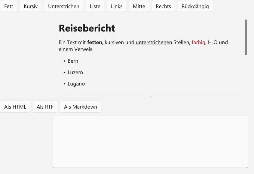 Vorführung: RichTextBox
