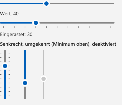 Vorführung: Slider