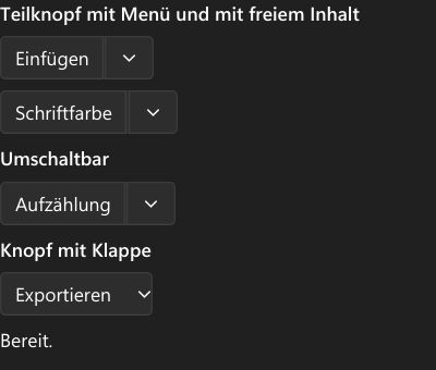 Vorführung: SplitButton