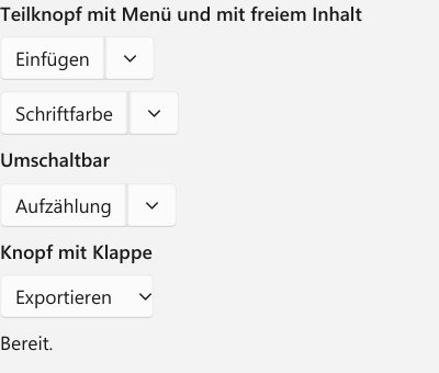 Vorführung: SplitButton