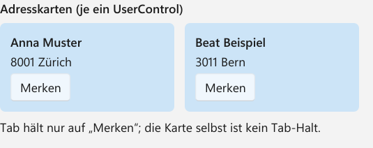 Vorführung: UserControl
