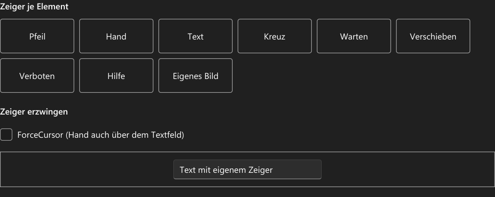 Vorführung: Mauszeiger