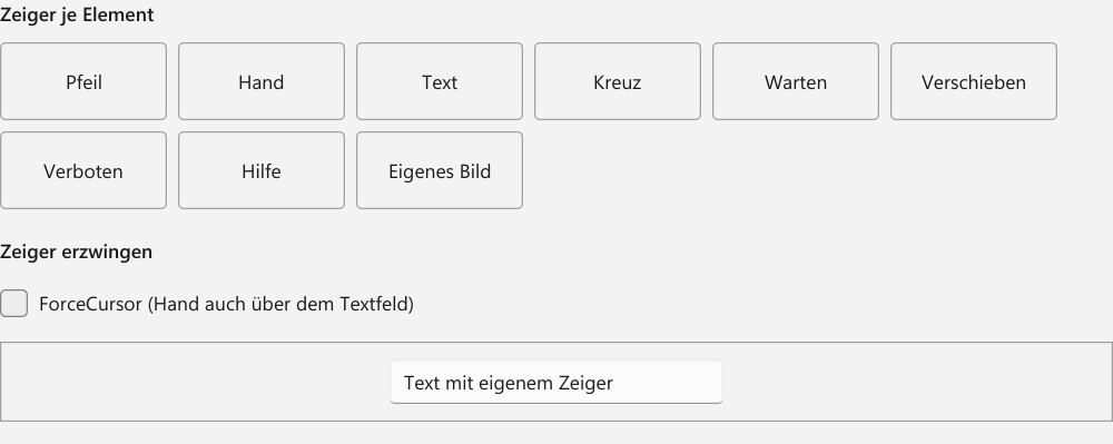 Vorführung: Mauszeiger